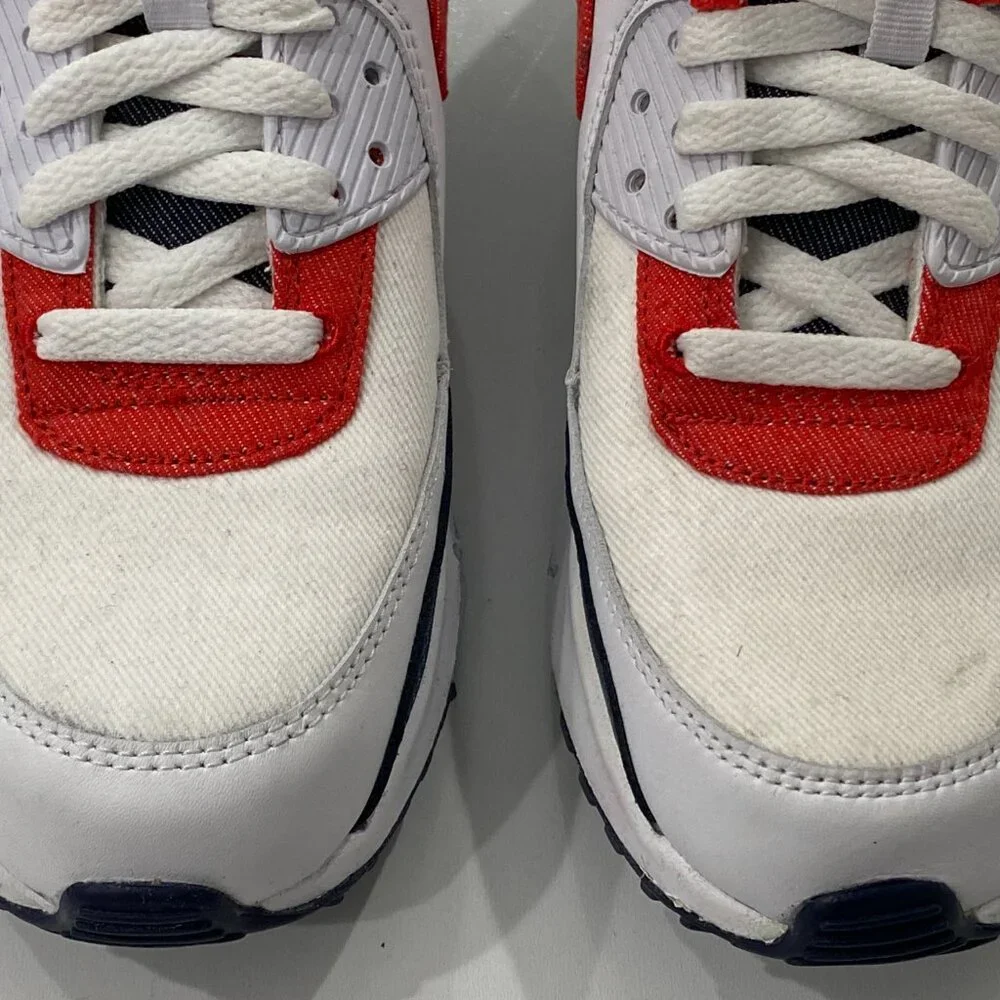 Nike Air Max 90 GS 7 Youth USA Denim Shoe with Box - Picture 4 of 7